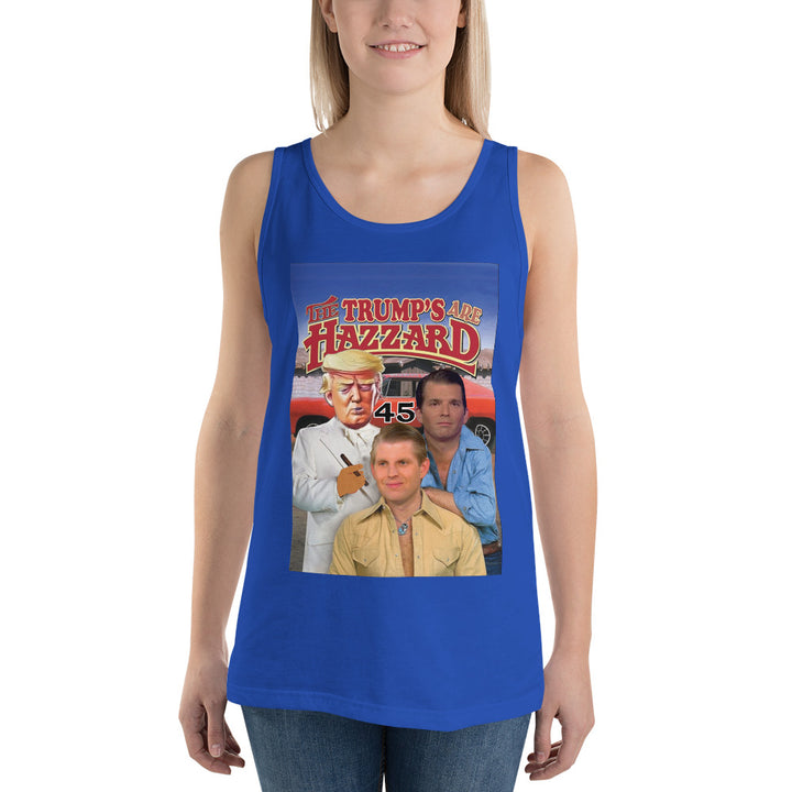 Women's Trump Hazard Tank Top | 47, dad, democracy, hat, onlyfans, potus | Democracyfighterz