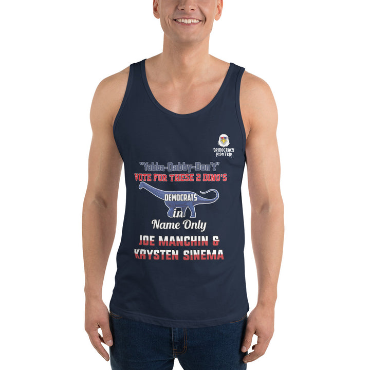 Men's Yabby-Dabby Don't Vote for These Two Dino's Tank Top | Democracyfighter